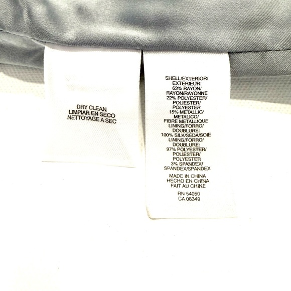 Anne Klein Silver Metallic Lace Cocktail Dress. Sweetheart Neckline. Size 10. - Picture 11 of 12